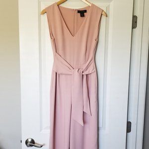 Tahari Blush Rose Pink Sleeveless Capri Midi Jumpsuit Women's Size 2